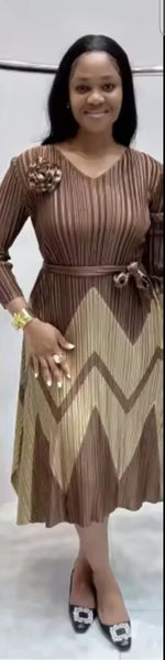 Brown Design Dress