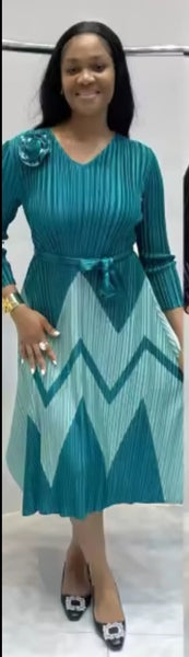 Teal Design Dress