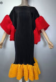 Color Block Ruffle Dress
