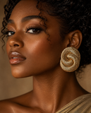 Oversized Gold Design Earrings